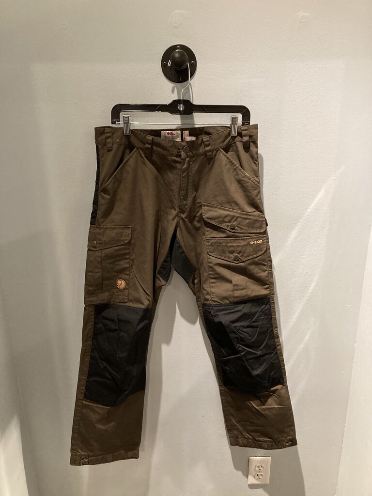 FjallRaven Canvas Pants, Brown/Black, Men's 32