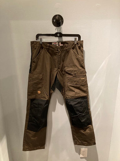 FjallRaven Canvas Pants, Brown/Black, Men's 32