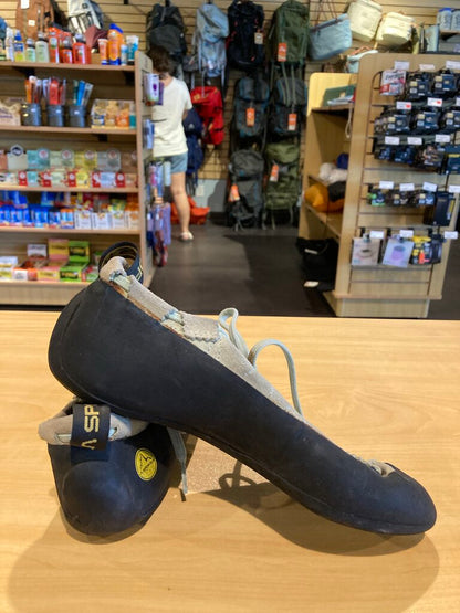 La Sportiva Mythos Climbing Shoes, Light Blue, 40.5