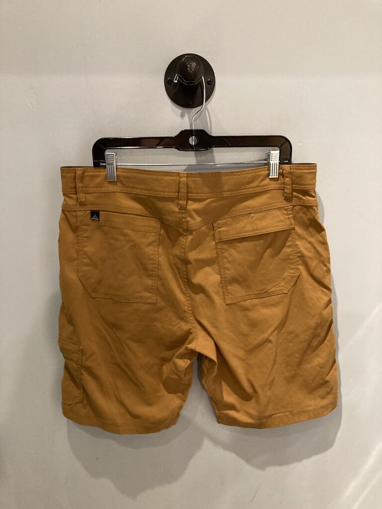 (Stain) Prana Belted Shorts, Gold, Men's 35x10