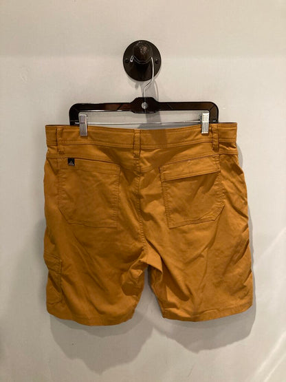 (Stain) Prana Belted Shorts, Gold, Men's 35x10