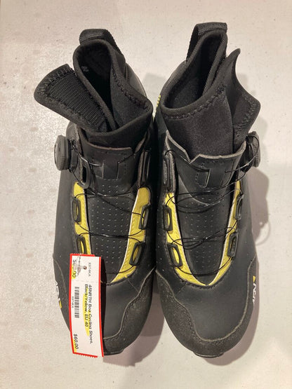 45NRTH Boa Cycling Shoes, Black/Yellow, EU 40