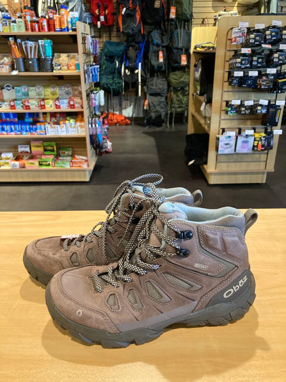 Oboz WP Hiking Boots, Grey/Blue, Women's 8.5