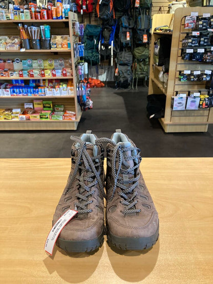 Oboz WP Hiking Boots, Grey/Blue, Women's 8.5