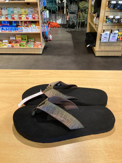 Teva Flip Flops, Black/Green, Men's 8