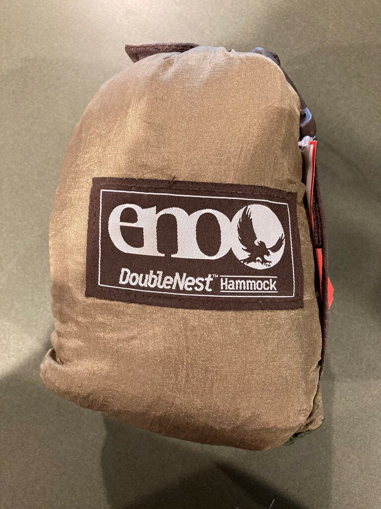 ENO Doublenest Hammock, Green/Brown