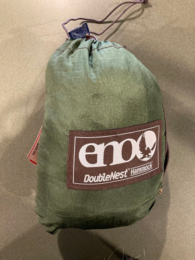ENO Doublenest Hammock, Green/Brown
