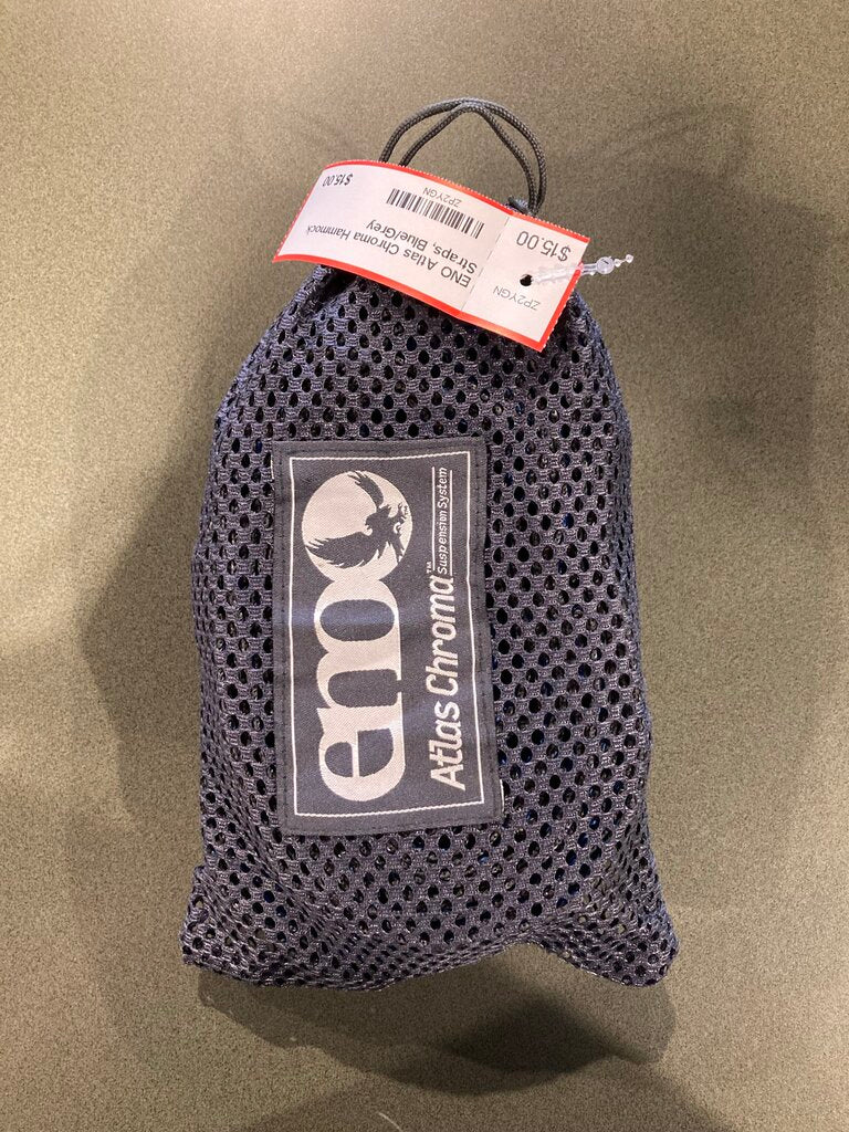 ENO Atlas Chroma Hammock Straps, Blue/Grey