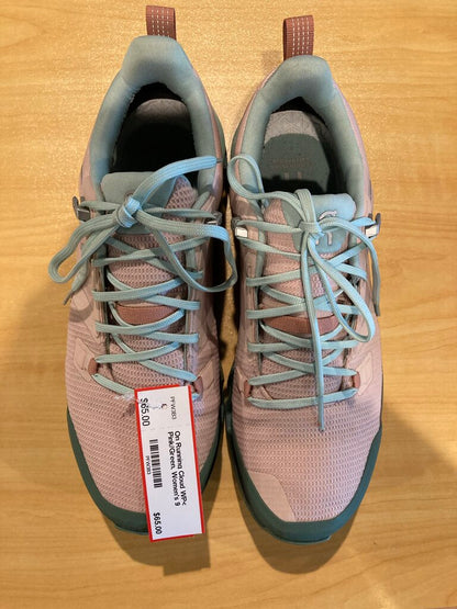 On Running Cloud WP< Pink/Green, Women's 9