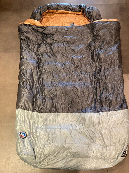 Big Agnes King Soloman Double Sleeping Bag, Brown/Black, 20 Degree, (Sample)