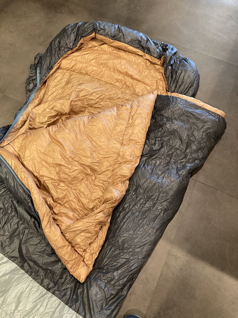 Big Agnes King Soloman Double Sleeping Bag, Brown/Black, 20 Degree, (Sample)