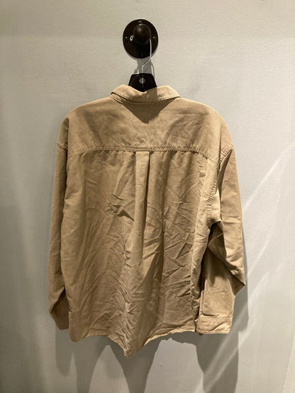 LL Bean LS Button Up, Tan, Men's L