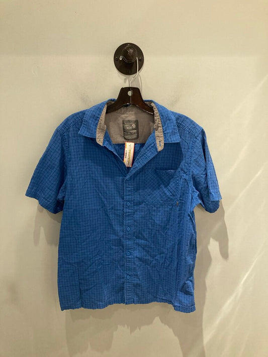 Mountain Hardwear SS Button Up, Blue/Black, Men's M