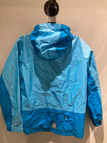 LL Bean Rain Jacket, Light Blue, Kid's L (14-16)