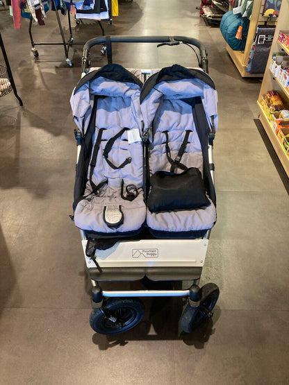 Mountain Buggy Double Stroller, Black (extra tubes/sunshade)