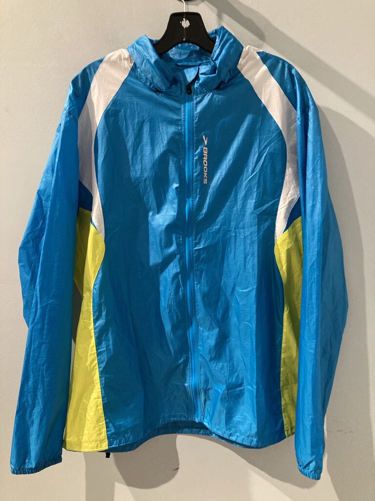 Brooks Running Wind Jacket, Blue, Men's XL