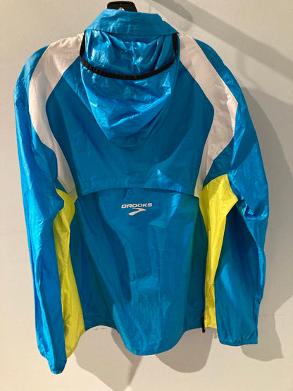 Brooks Running Wind Jacket, Blue, Men's XL