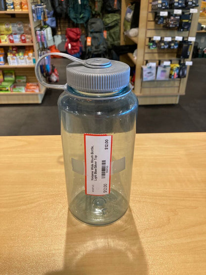 Nalgene Wide Mouth Bottle, Light Blue/Silver Top