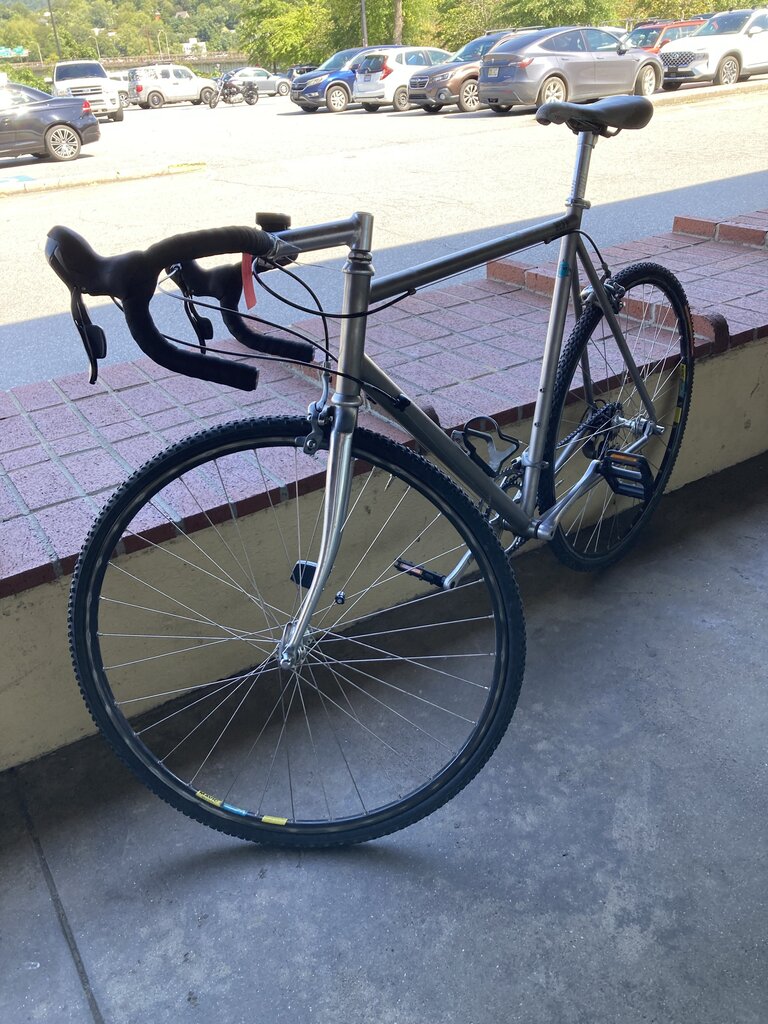 (R. Brake TLC) Titanium (3/2.5Ti) Bike, Silver, 58.25cm Frame, 700c Wheel