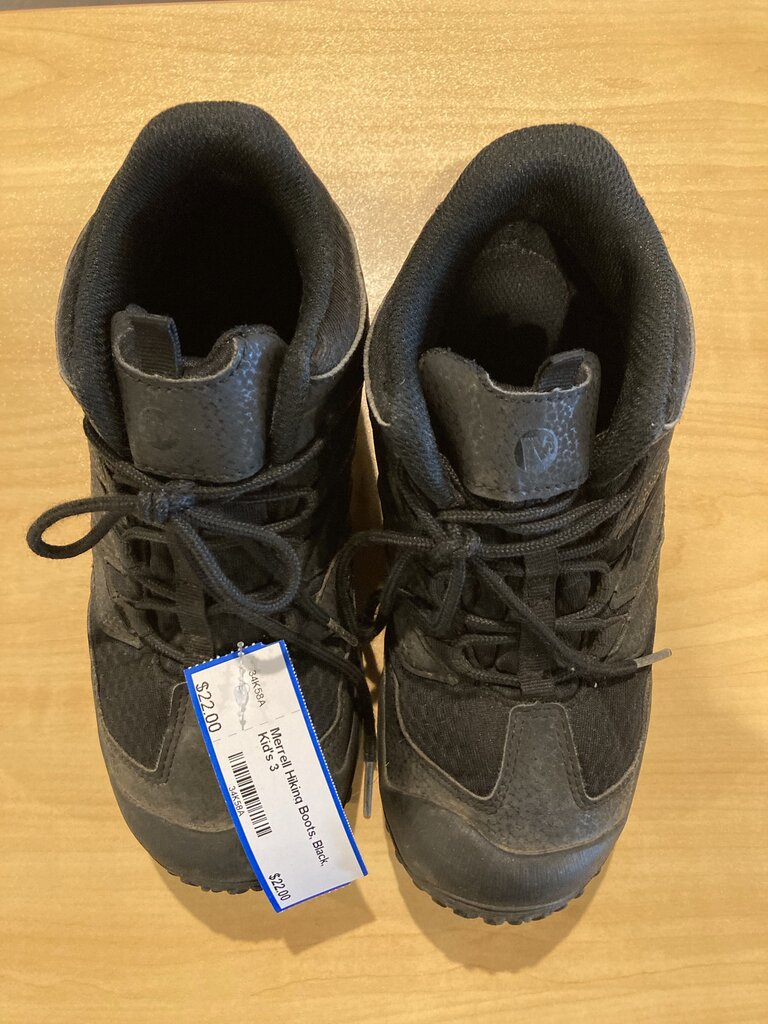 Merrell Hiking Boots, Black, Kid's 3