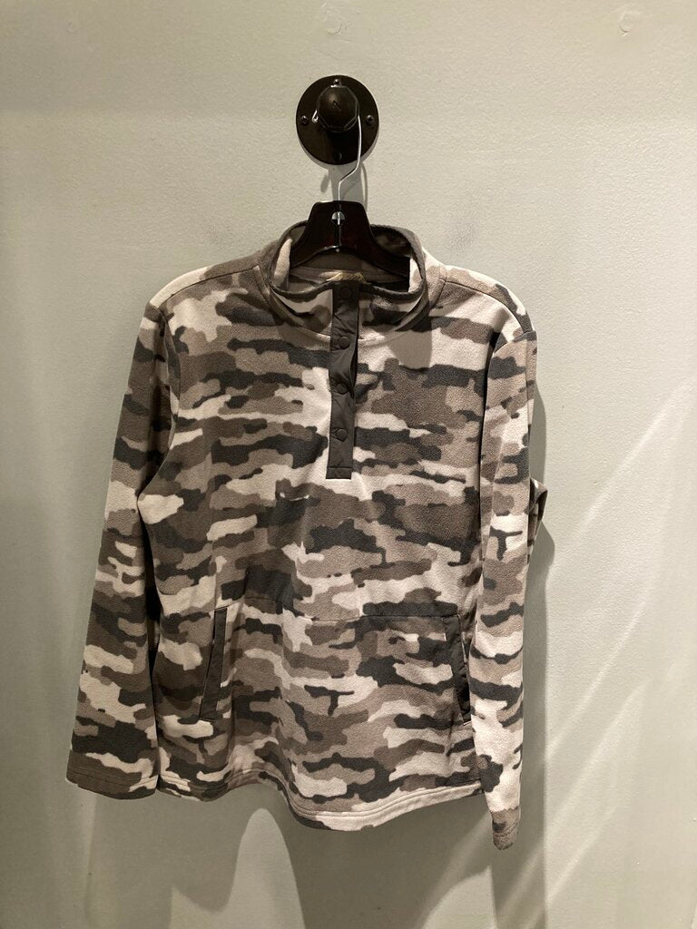 Duluth Snap Fleece, Grey Camo, Women's L