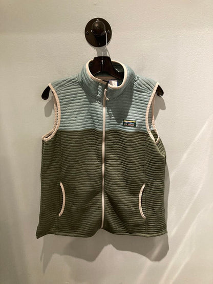 LL Bean Full Zip Vest, Green/Teal, Women's L