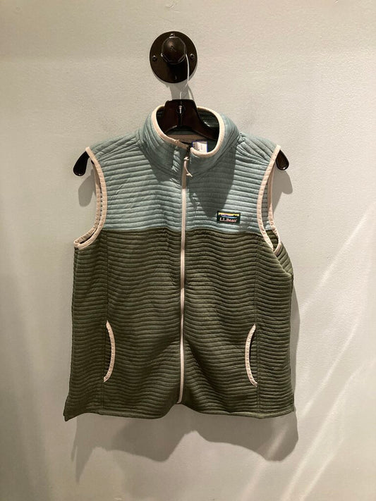 LL Bean Full Zip Vest, Green/Teal, Women's L