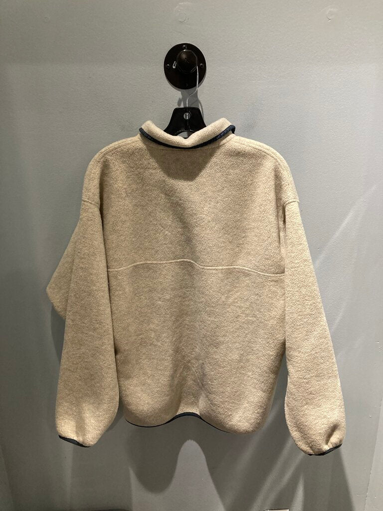 Patagonia Snap Fleece, Creme/Navy, Men's L