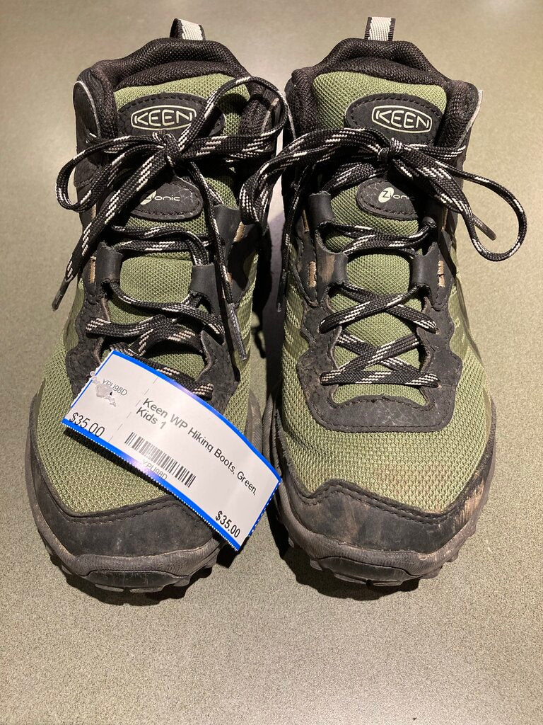 Keen WP Hiking Boots, Green, Kids 1