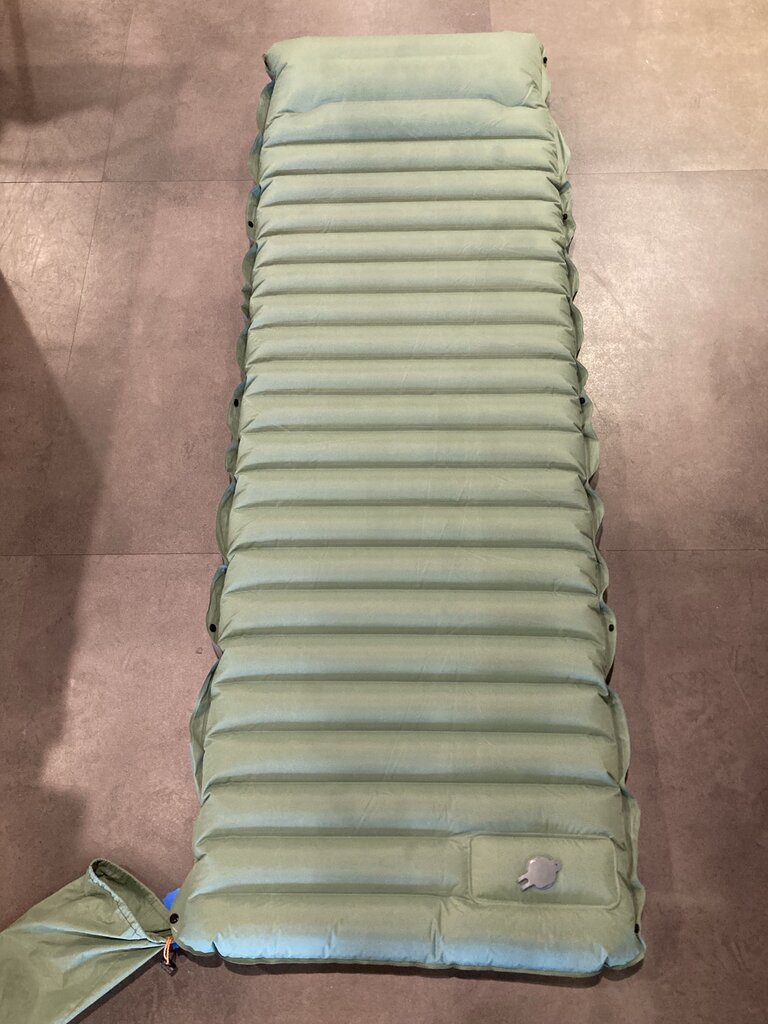 Unbranded Inflatable Sleeping Pad, Green/Grey