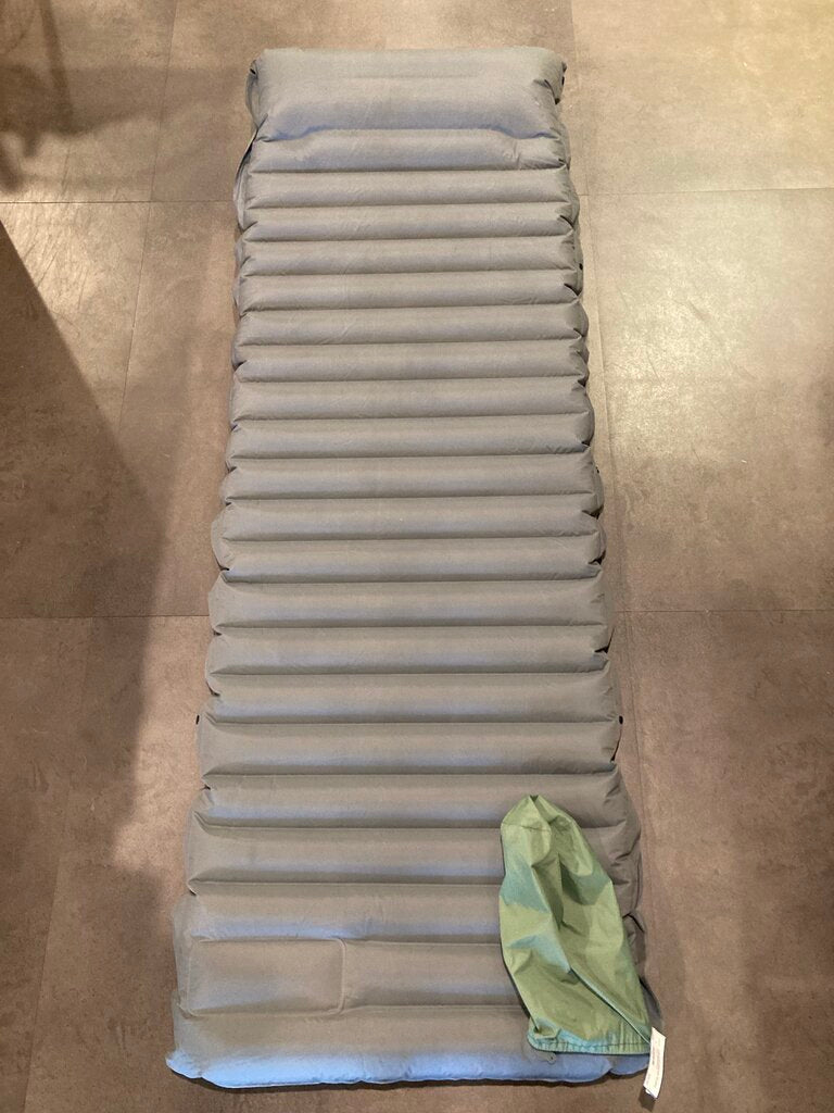 Unbranded Inflatable Sleeping Pad, Green/Grey