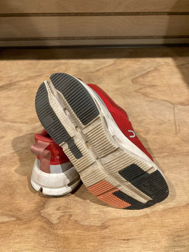 On Cloud Running Shoes, Red, Kids 12