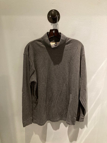 LL Bean Mock Neck, Grey, Men's L