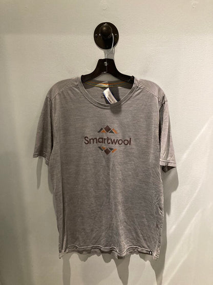 Smartwool SS Crew, Grey/Logo, Men's XL