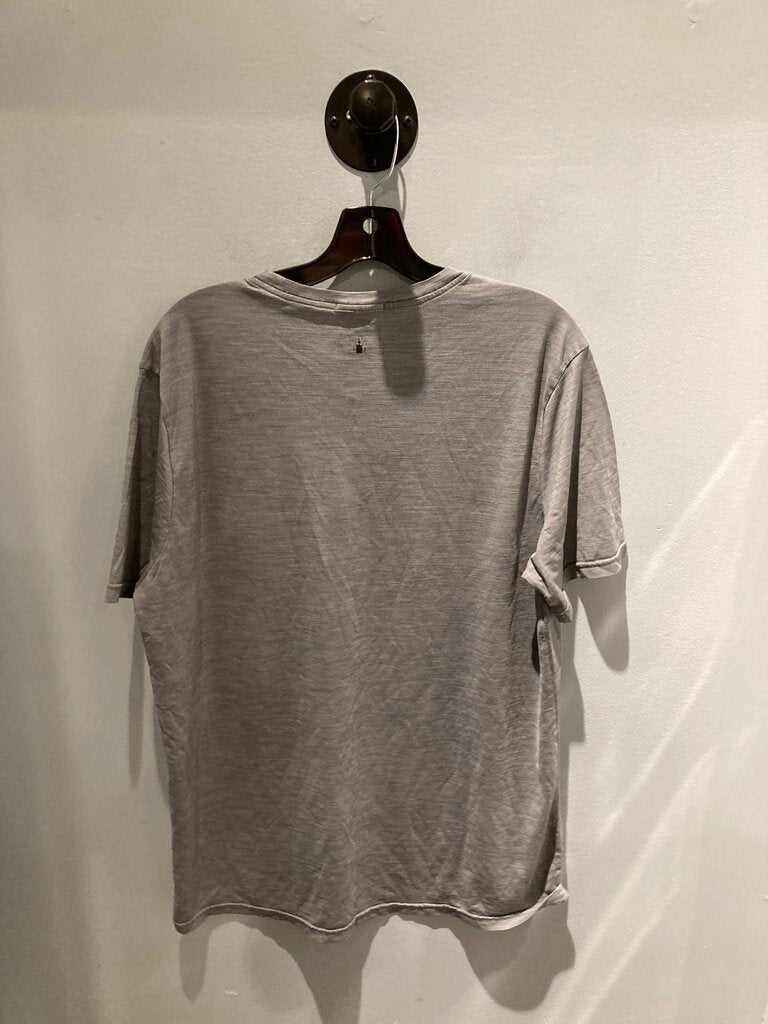 Smartwool SS Crew, Grey/Logo, Men's XL