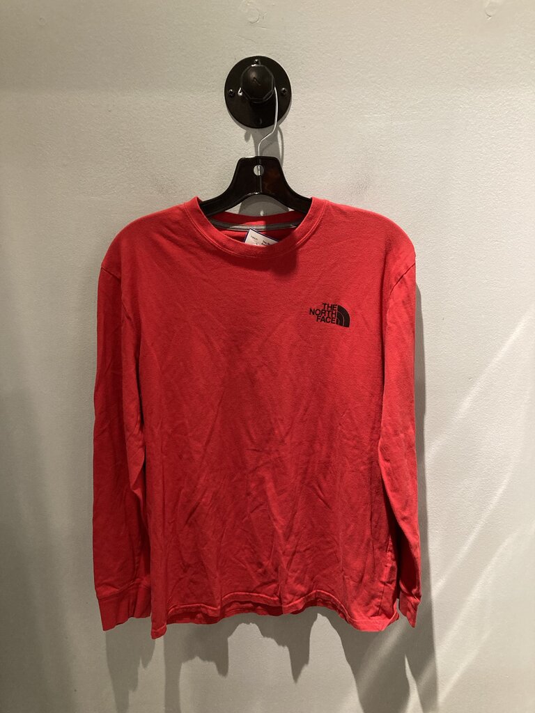 The North Face LS Shirt, Red/Logo, Men's M