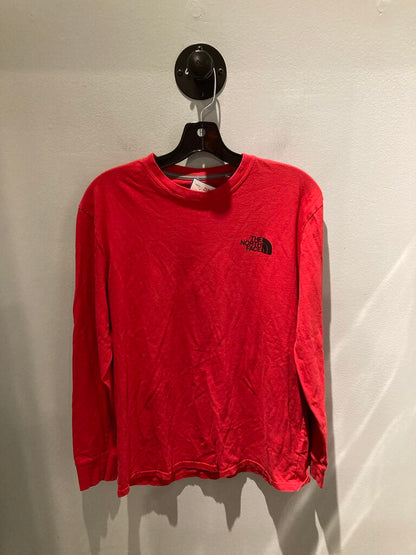 The North Face LS Shirt, Red/Logo, Men's M