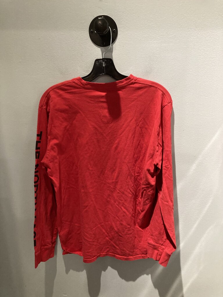 The North Face LS Shirt, Red/Logo, Men's M