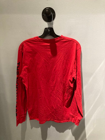 The North Face LS Shirt, Red/Logo, Men's M