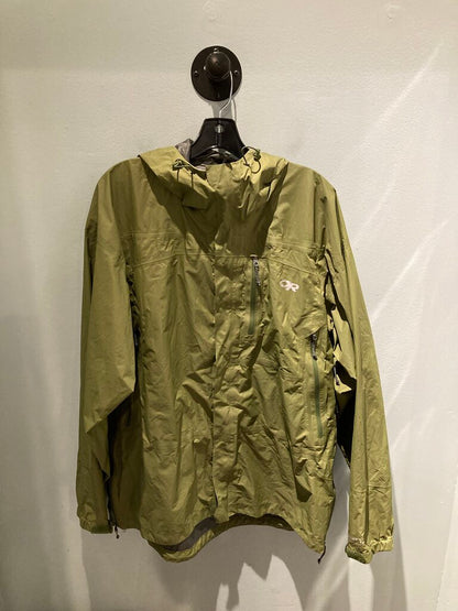 Outdoor Research GTX Rain Jacket, Green, Men's XL