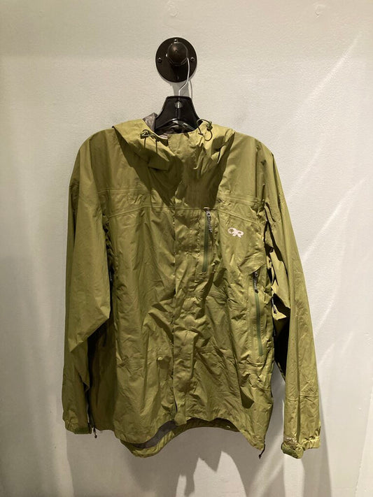 Outdoor Research GTX Rain Jacket, Green, Men's XL