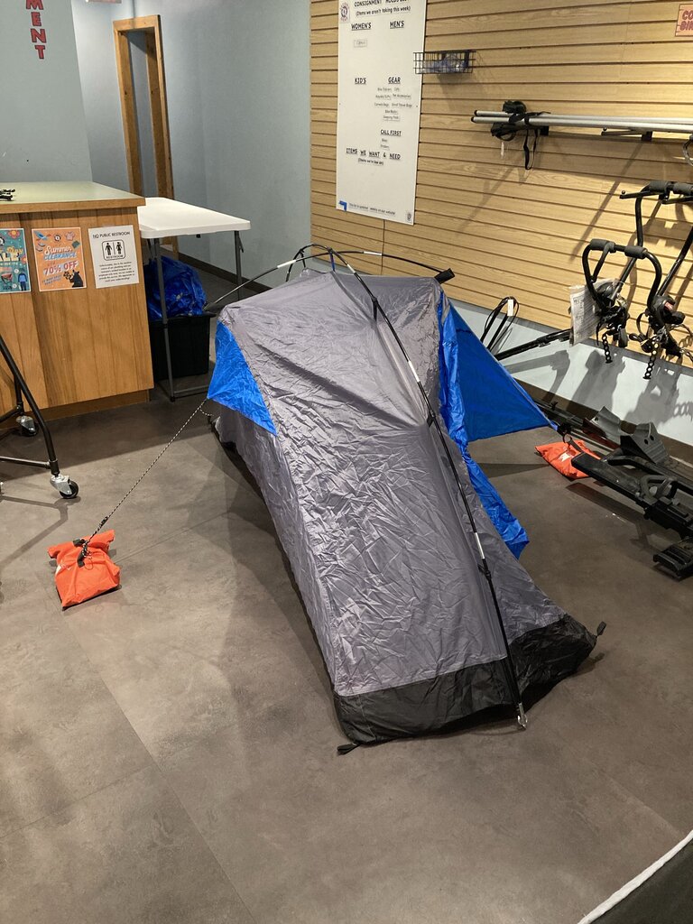 Ozark Trail 1P Backpacking Tent, Grey/Blue