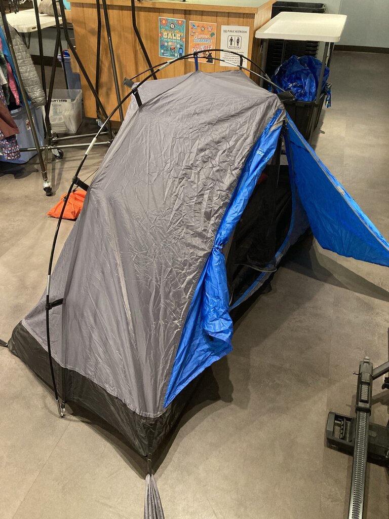 Ozark Trail 1P Backpacking Tent, Grey/Blue
