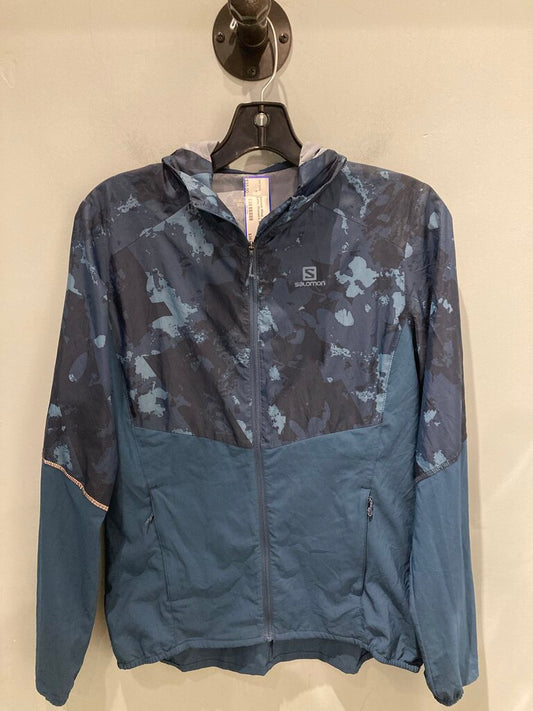 Salomon Wind Jacket, Blue Camo, Women's M
