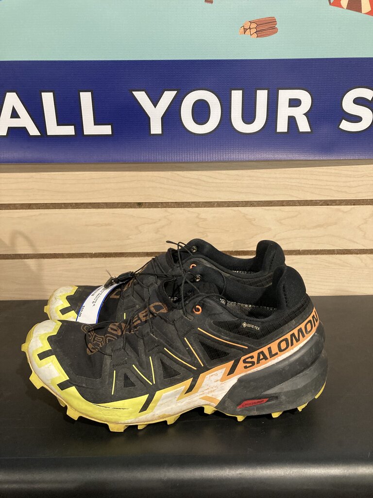 Salomon Speed Cross 6, Black/Yellow, Men's 10