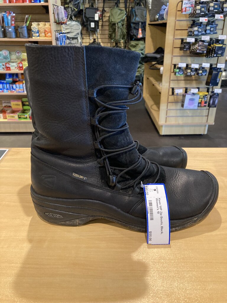 Keen WP Zip Boots, Black, Women's 10