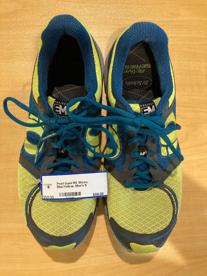 Pearl Izumi M3 Shoes, Blue/Yellow, Men's 9