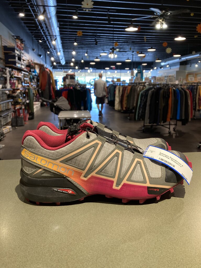 Salomon Speedcross 4, Grey/Pink, Women's 8