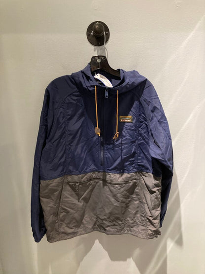 LL Bean 1/4 Zip Hoody Jacket, Blue/Grey, Men's M