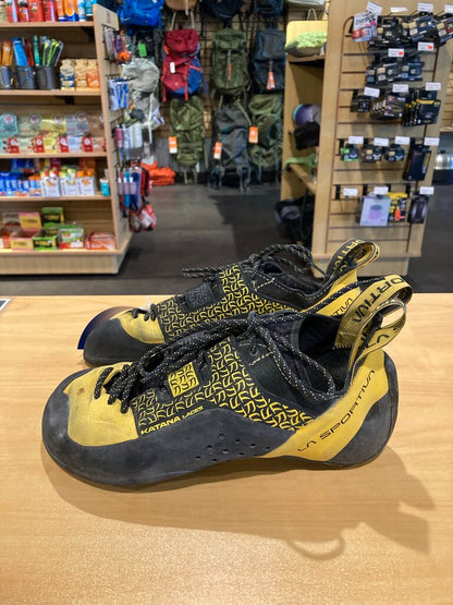 La Sportiva Katana Lace Climbing Shoe, Yellow/Black, Men's 8.5